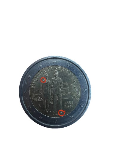 Rara moneta euro polizia - rara,