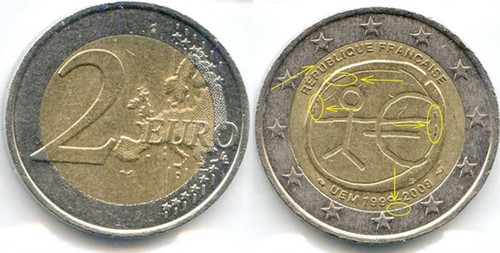 Monete euro rara difetti - 2, rara,